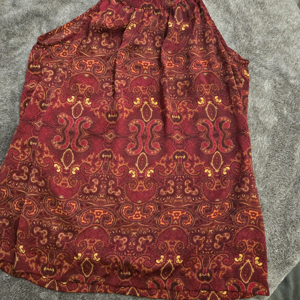 3 For 20 Apt. 9 Red Paisley Halter-Style Sleeveless Top